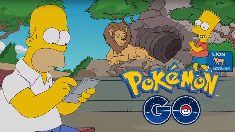 Anche i Simpson sono alle prese con Pokemon Go.jpg
